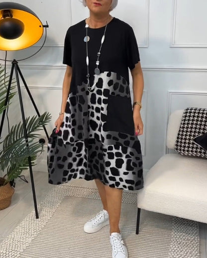 Ropa Impresa Casual con Cuello Redondo