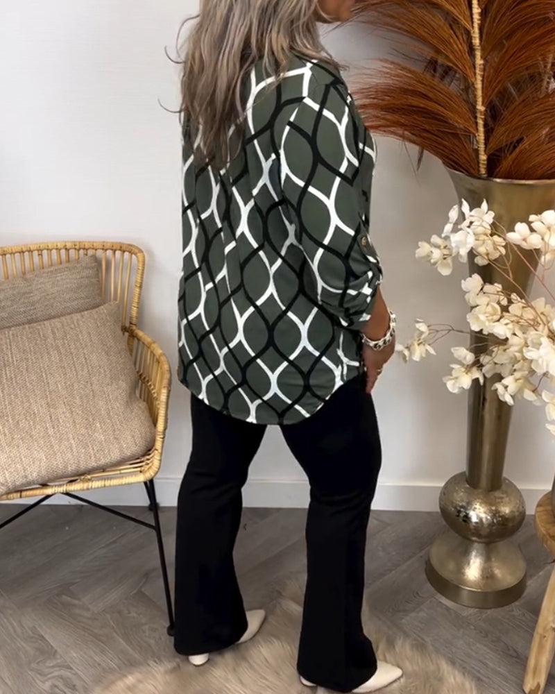Blusa Informal con Patrón Chic