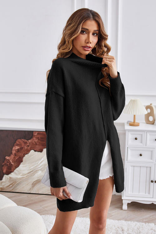 Suéter de Damas Tricotado de Moda con Cuello Redondo