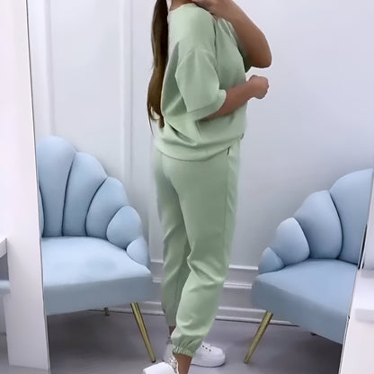Conjunto de lounge de manga corta