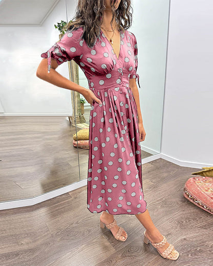 Vestido Elegante de Lunares