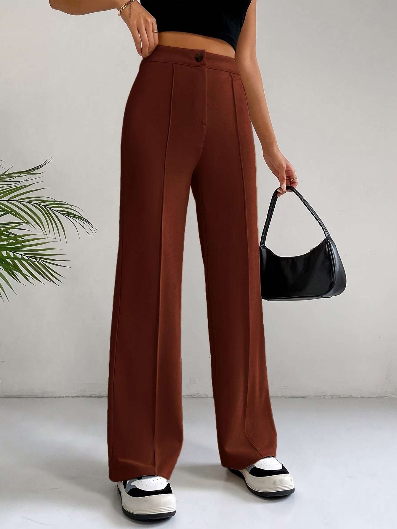 Pantalón de Cintura Alta de Moda