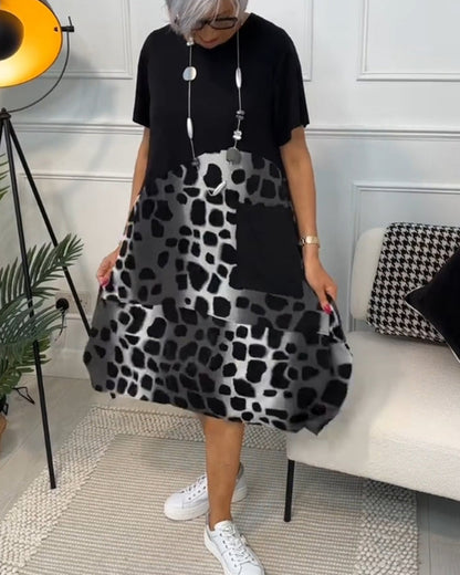 Ropa Impresa Casual con Cuello Redondo