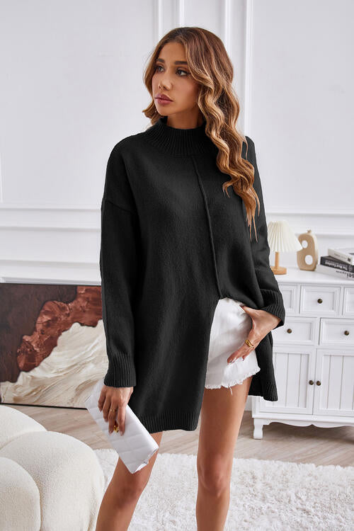 Suéter de Damas Tricotado de Moda con Cuello Redondo