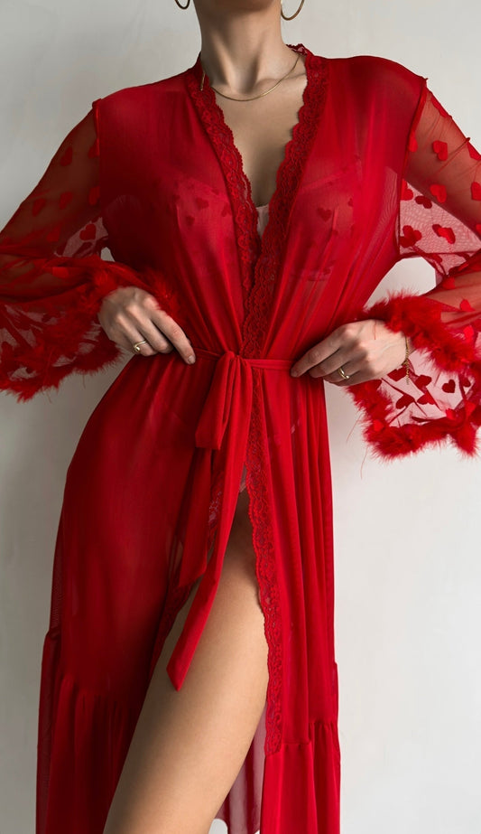 Kimono de Encaje Transparente
