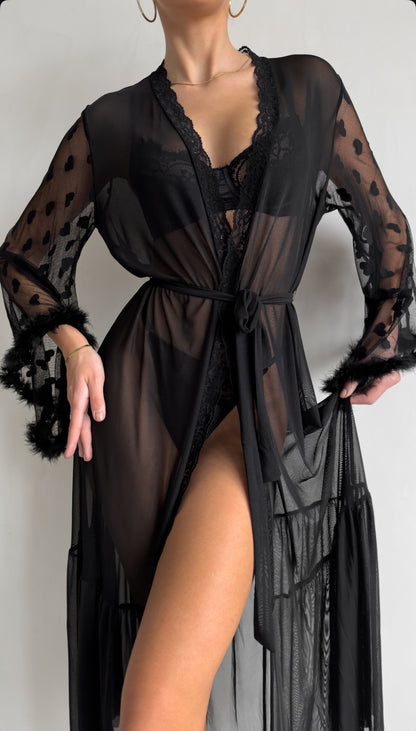 Kimono de Encaje Transparente