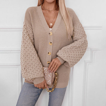 Chaleco de Punto Oversized con Escote en V y Botones