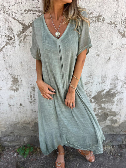 Ropa Suelta con Cuello en V
