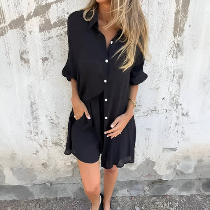 Conjunto de Blusa y Short Sólido