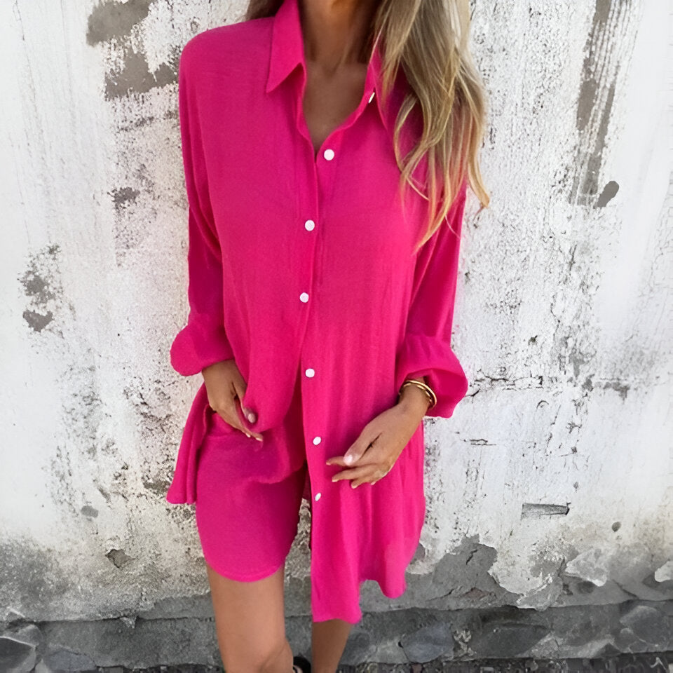 Conjunto de Blusa y Short Sólido