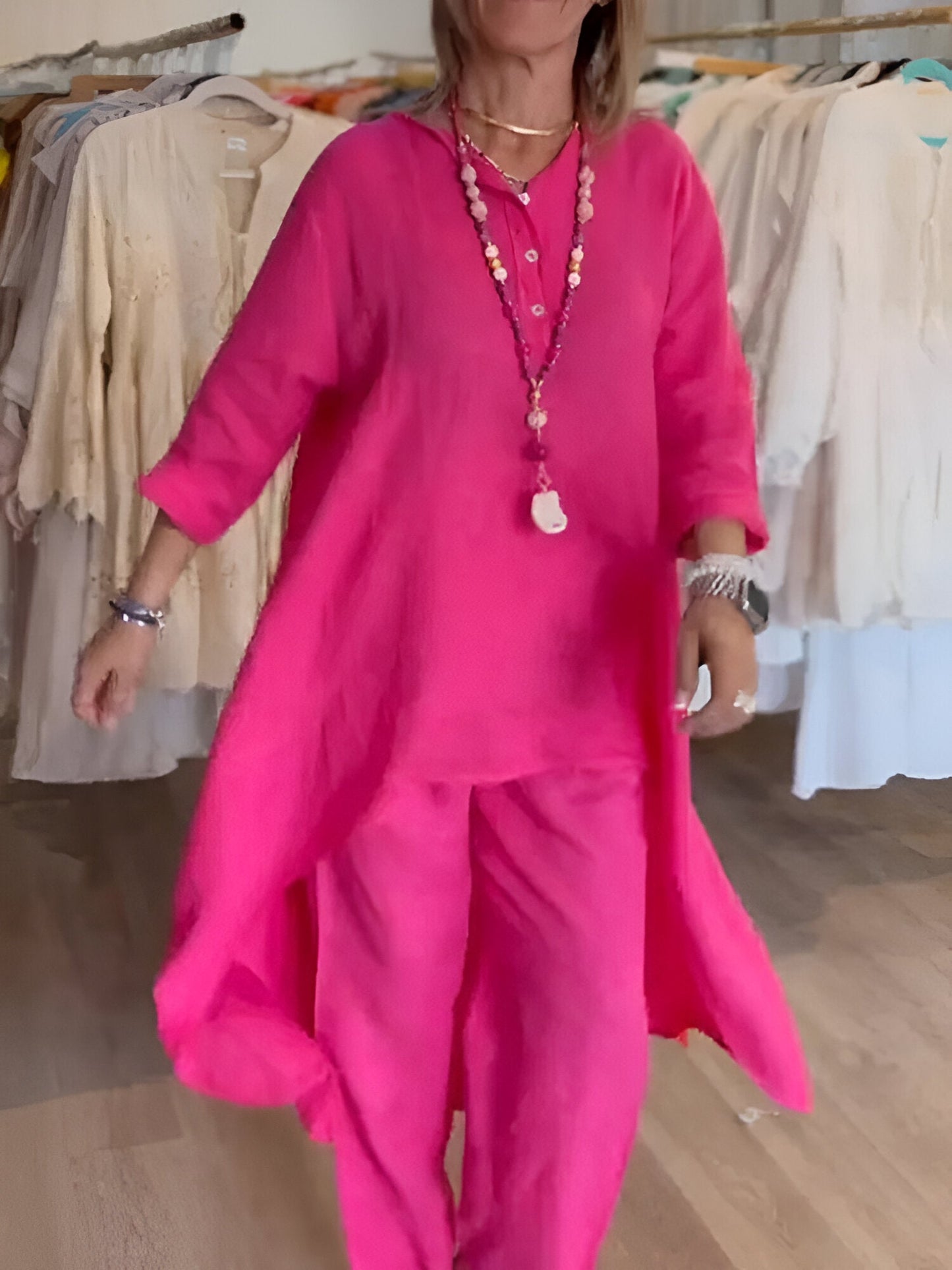 Conjunto de verano en mezcla de algodón ligero