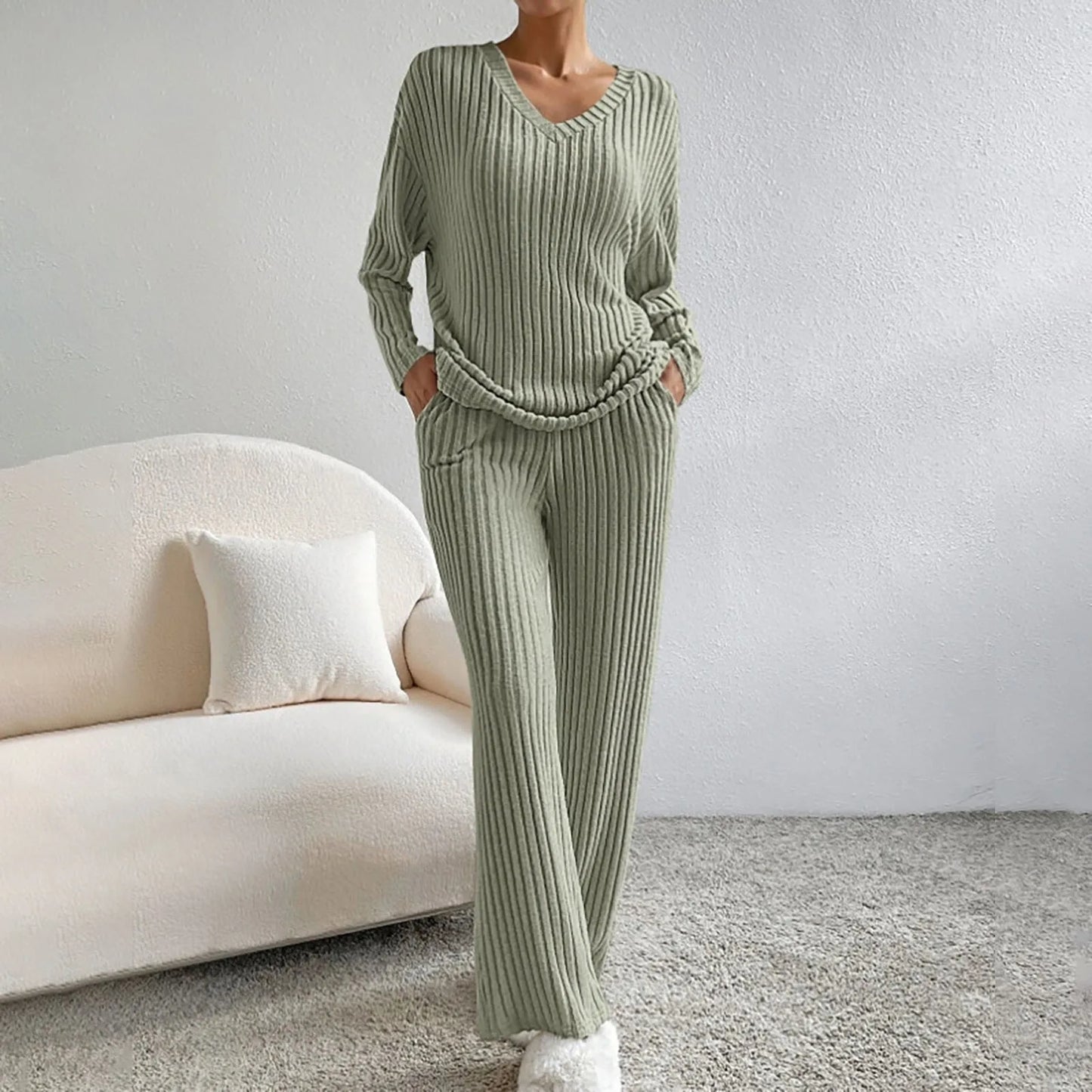 Conjunto de dos piezas de punto