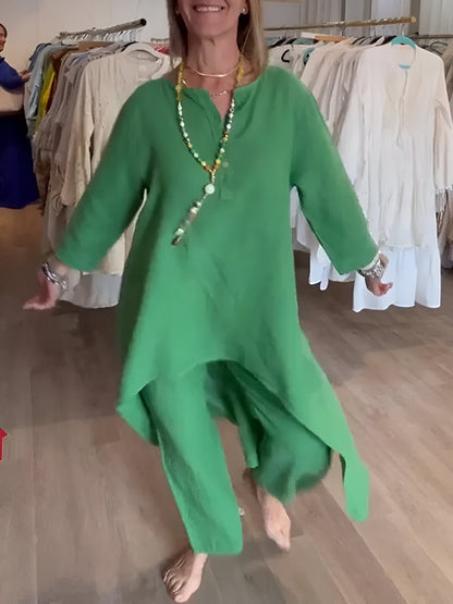 Conjunto de verano en mezcla de algodón ligero