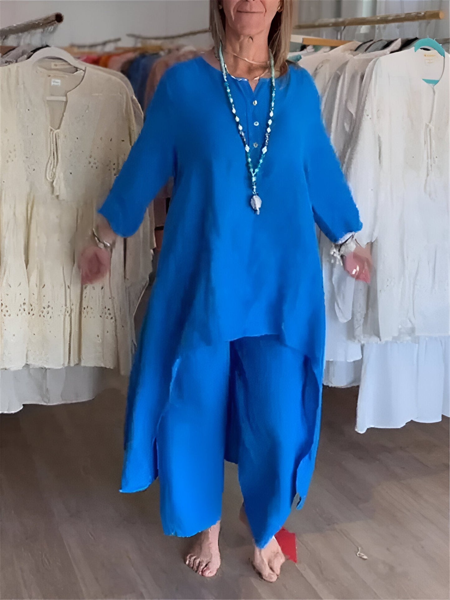 Conjunto de verano en mezcla de algodón ligero