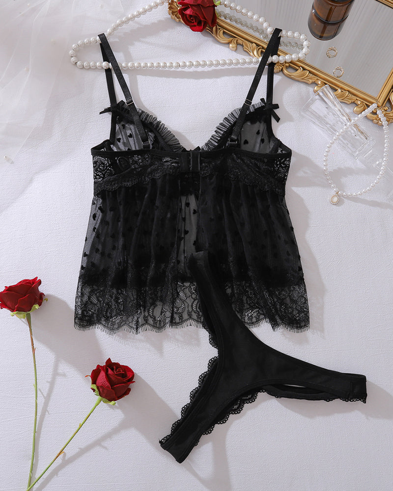 Conjunto de Top de Malla Sensual & Braguitas