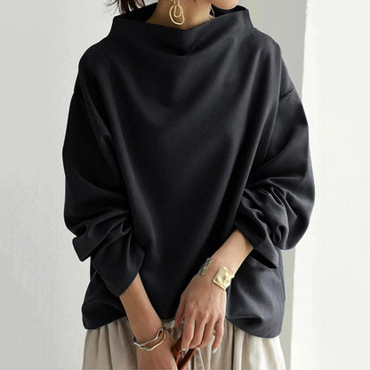 Blusa Elegante con Cuello Barco