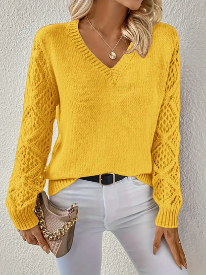 Suéter casual con cuello en V