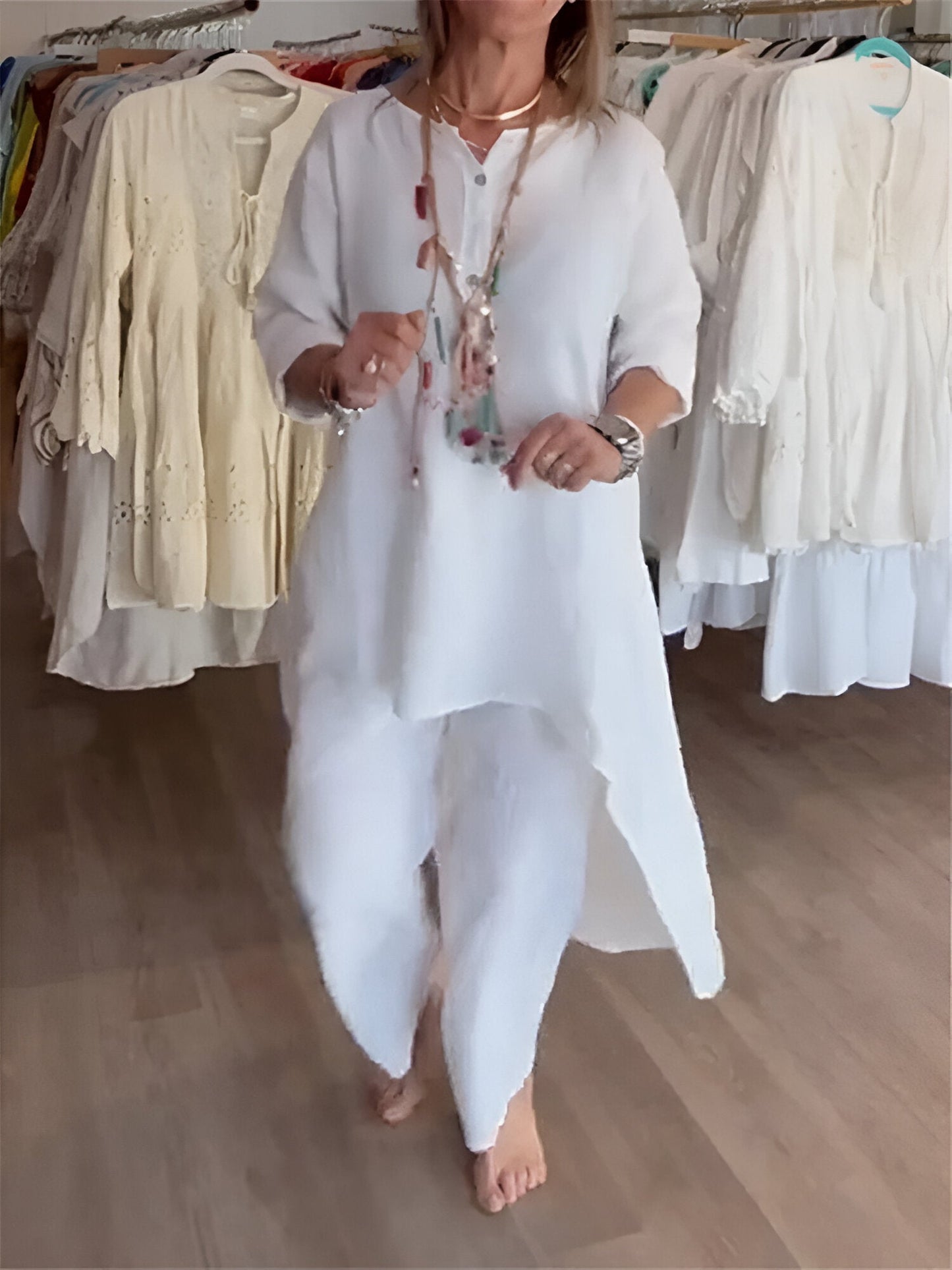 Conjunto de verano en mezcla de algodón ligero