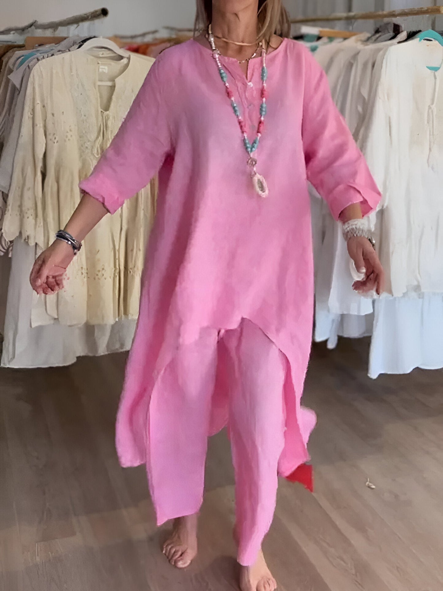 Conjunto de verano en mezcla de algodón ligero