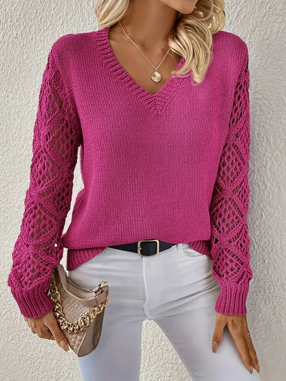 Suéter casual con cuello en V