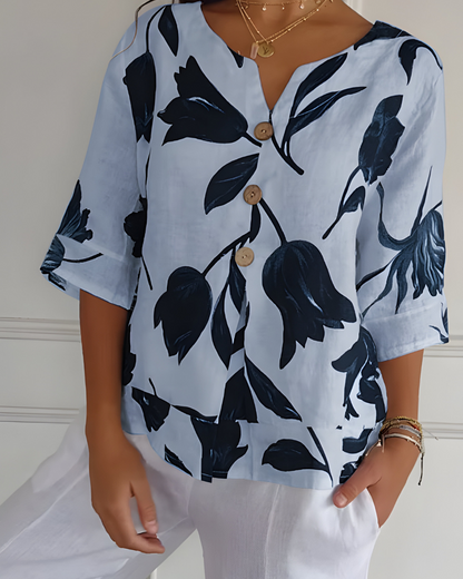 Blusa de Primavera con escote en V