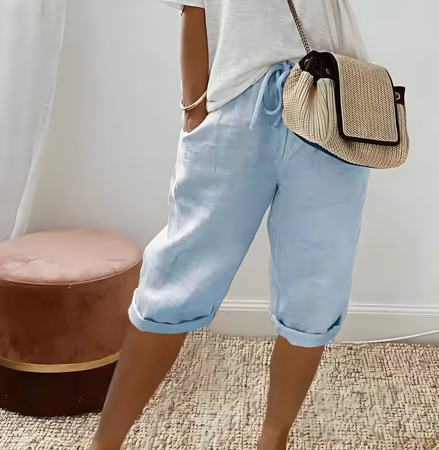 Pantalón Corto de Lino para Mujeres