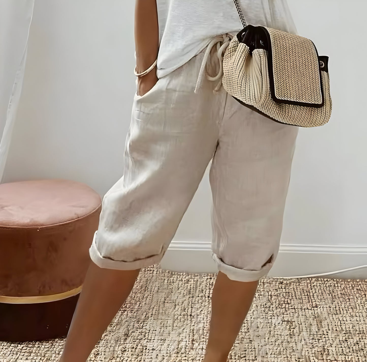 Pantalón Corto de Lino para Mujeres