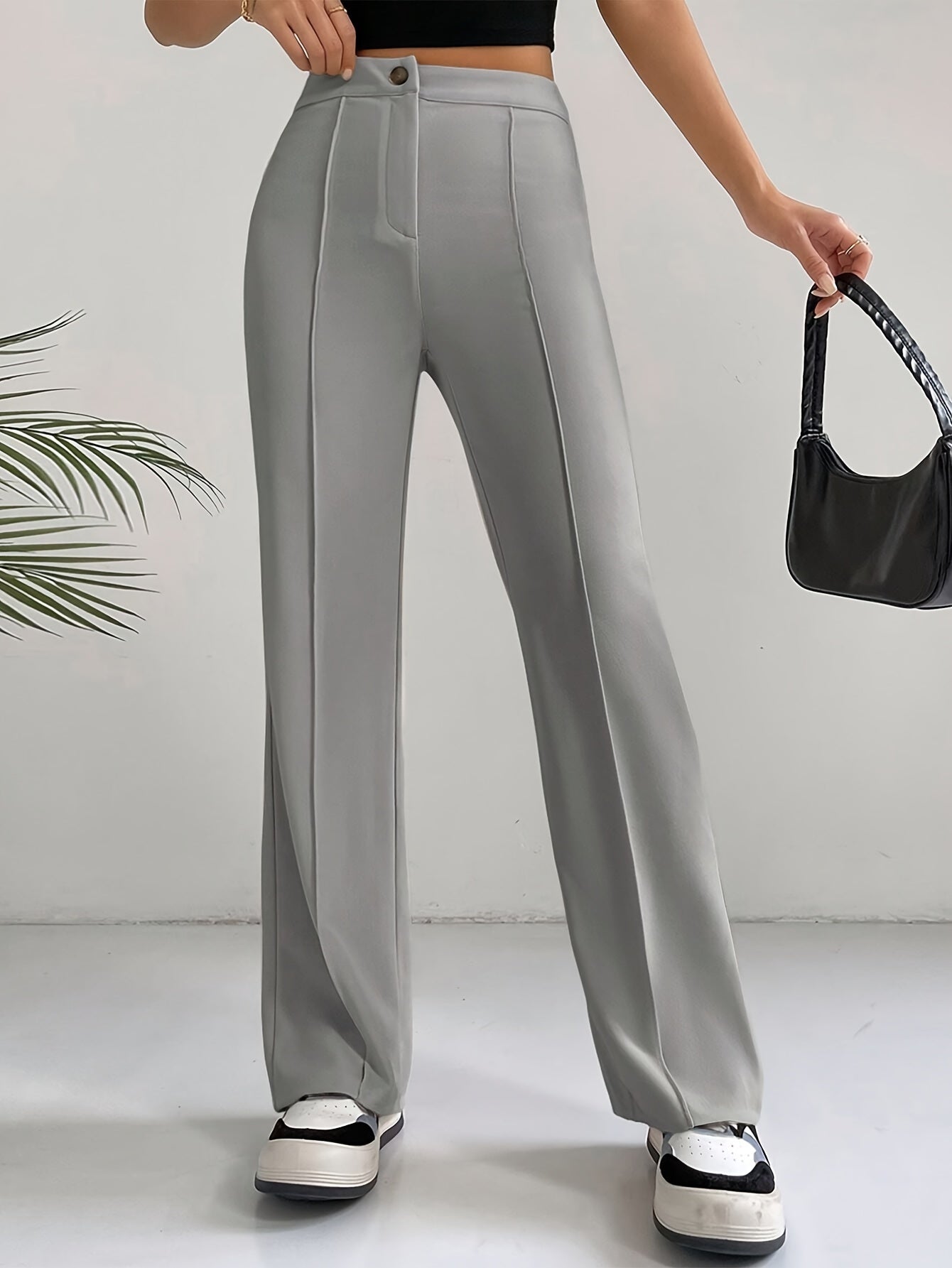 Pantalón de Cintura Alta de Moda