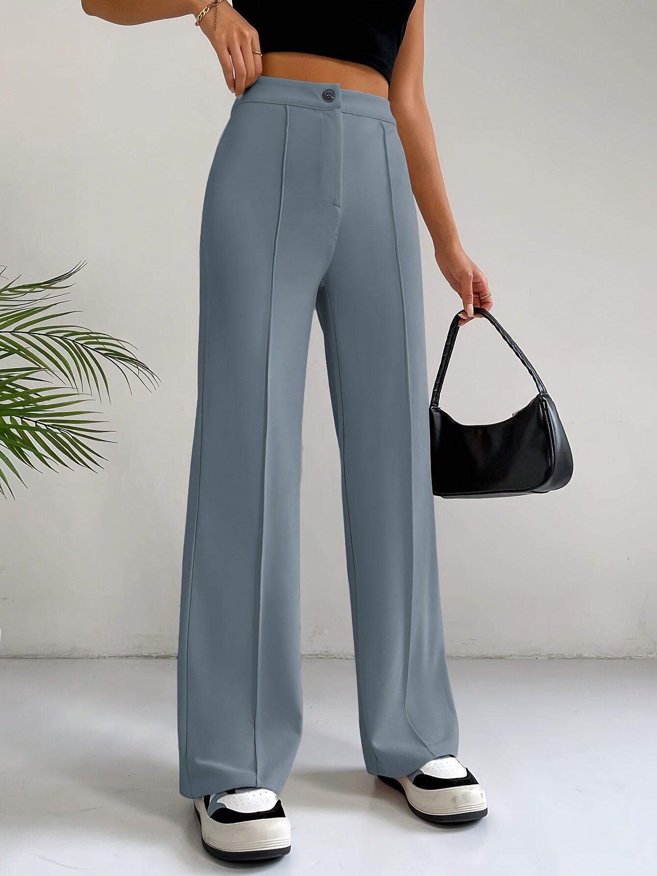 Pantalón de Cintura Alta de Moda