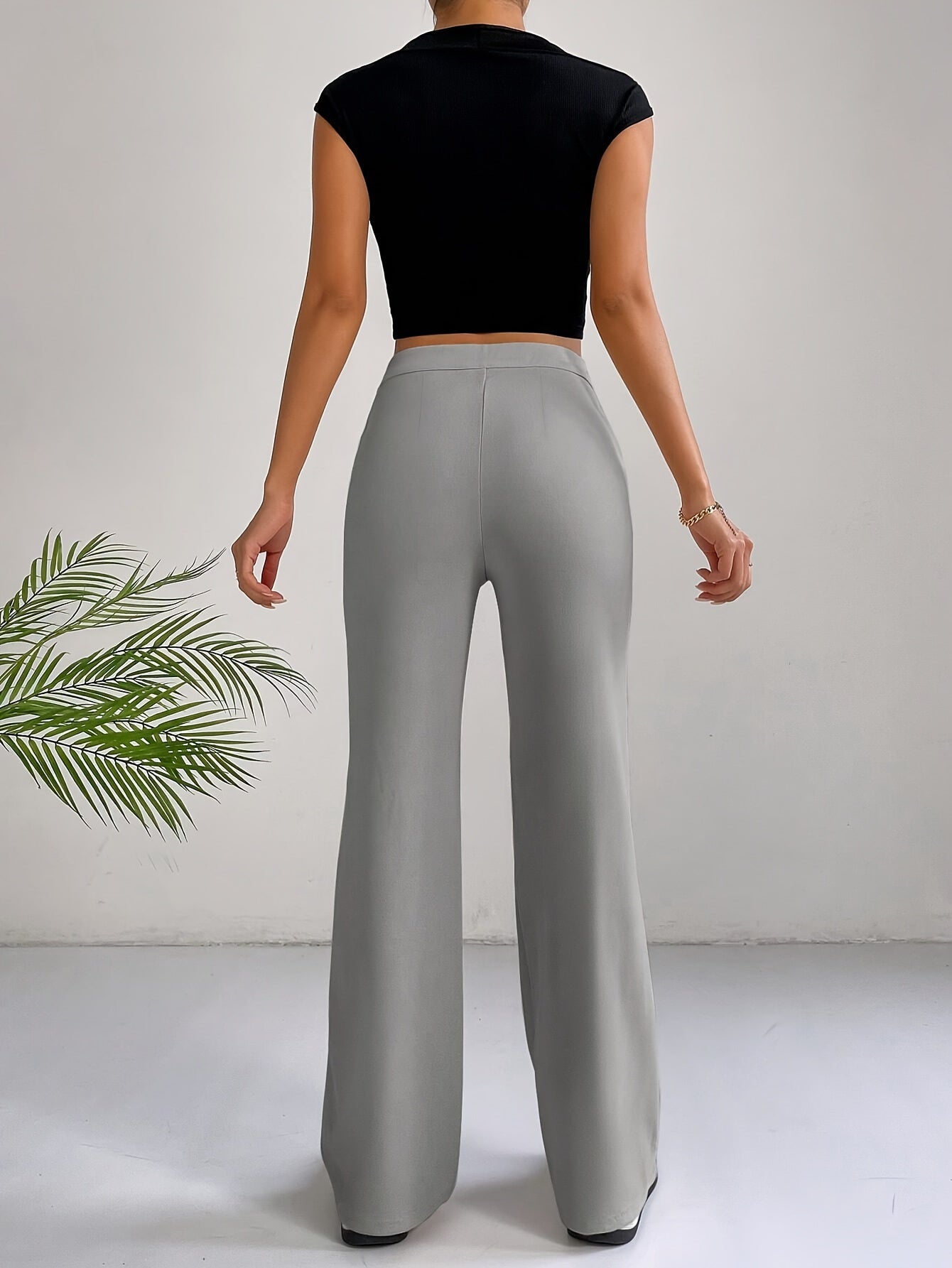 Pantalón de Cintura Alta de Moda