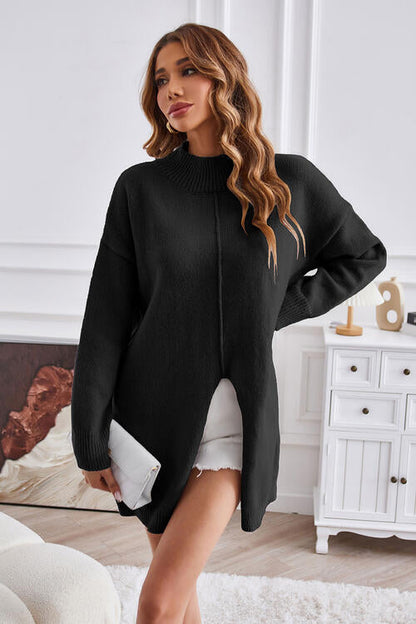 Suéter de Damas Tricotado de Moda con Cuello Redondo