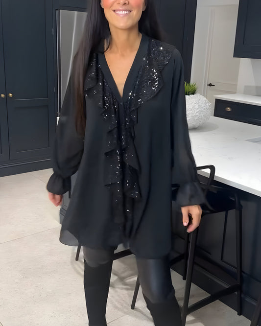 Blusa Elegante con Volantes