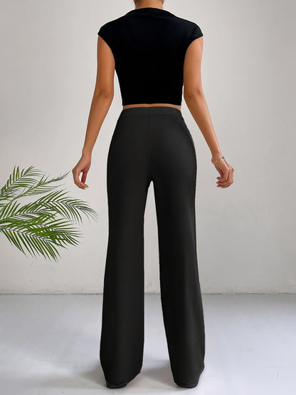 Pantalón de Cintura Alta de Moda