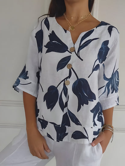 Blusa de Primavera con escote en V