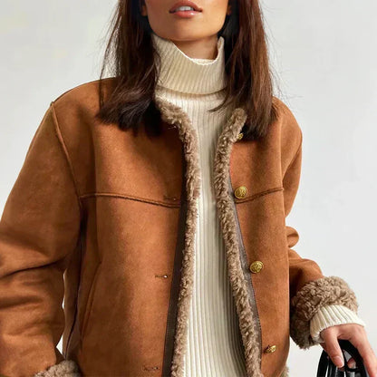 Chaqueta de Lana de Cordero de Primavera