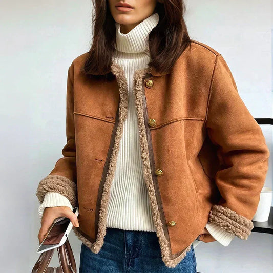 Chaqueta de Lana de Cordero de Primavera