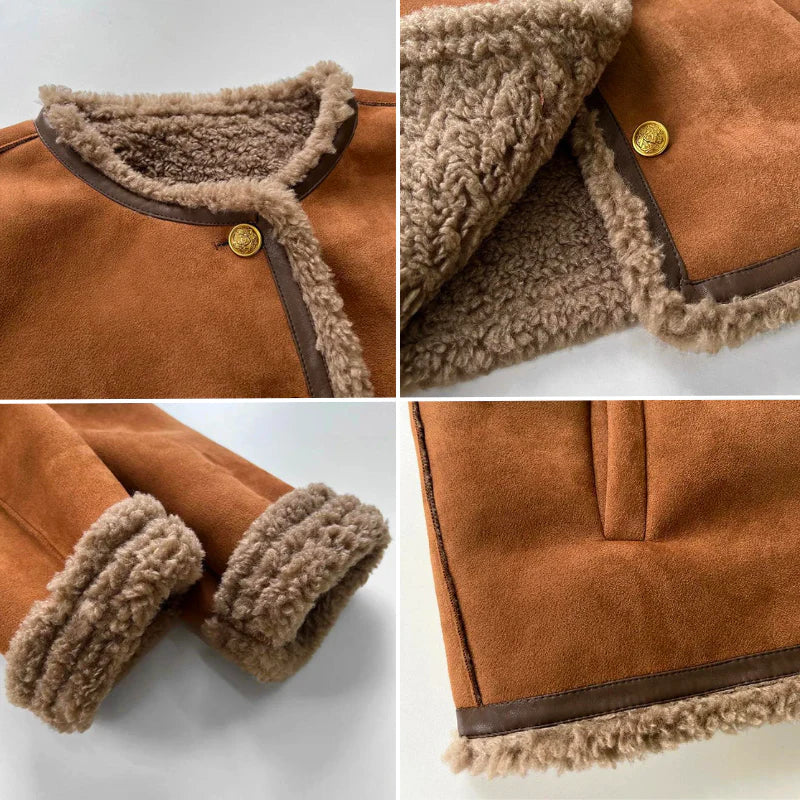 Chaqueta de Lana de Cordero de Primavera
