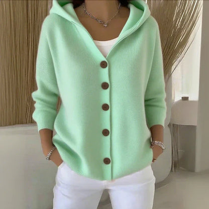 Cardigan de otoño en punto suave