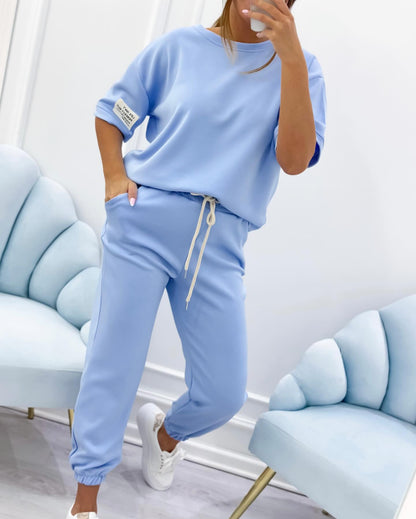 Conjunto de lounge de manga corta