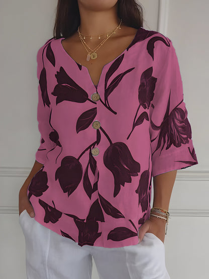 Blusa de Primavera con escote en V