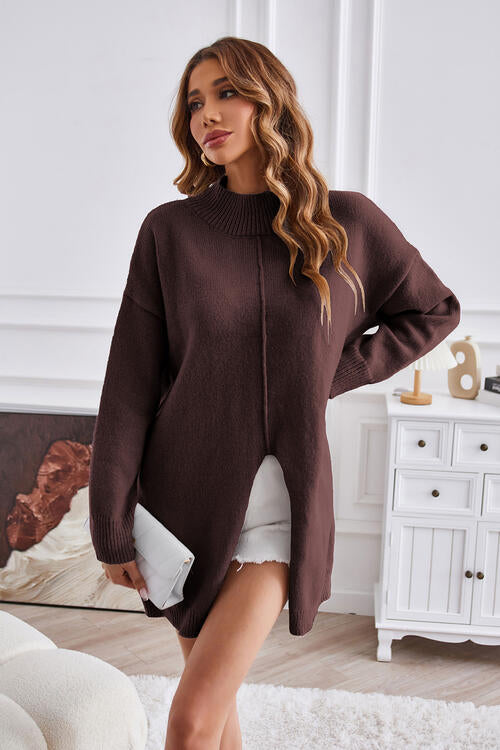 Suéter de Damas Tricotado de Moda con Cuello Redondo
