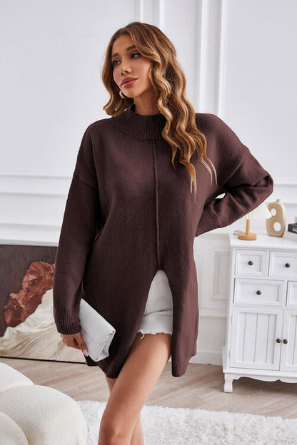 Suéter de Damas Tricotado de Moda con Cuello Redondo