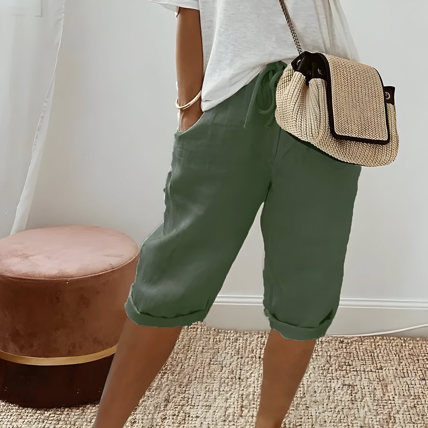 Pantalón Corto de Lino para Mujeres