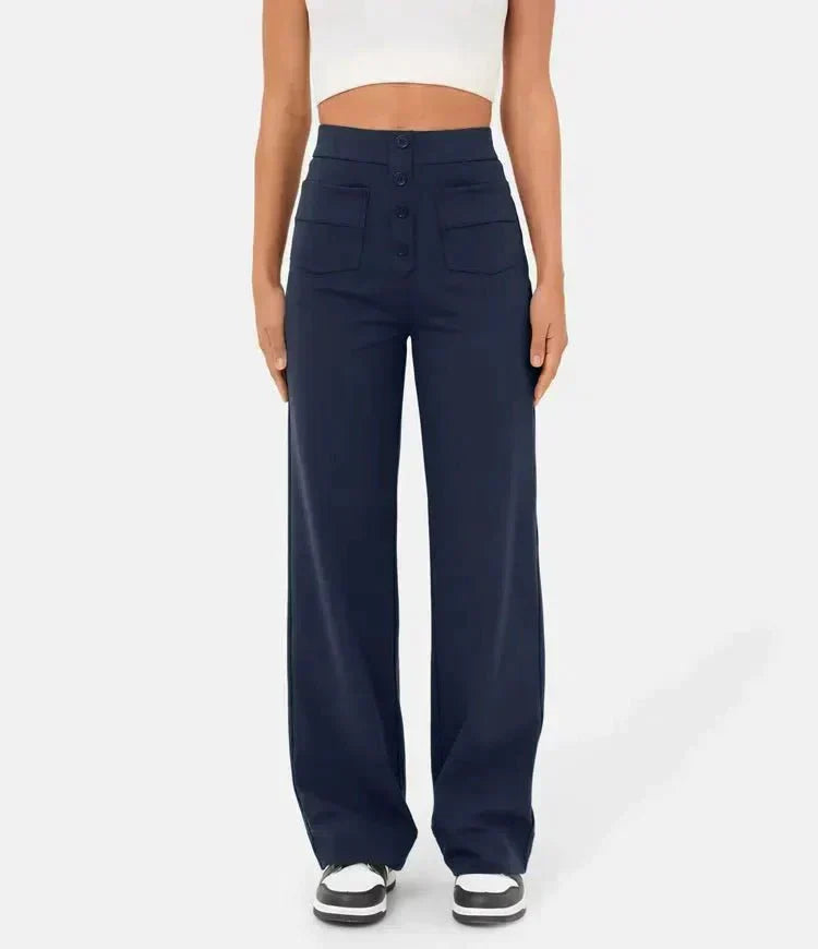 Pantalón Elástico de Cintura Alta