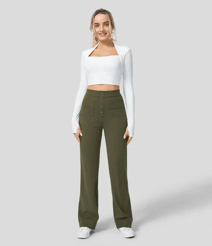 Pantalón Elástico de Cintura Alta