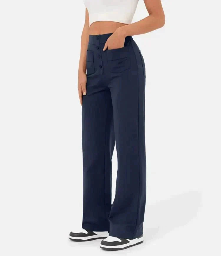 Pantalón Elástico de Cintura Alta