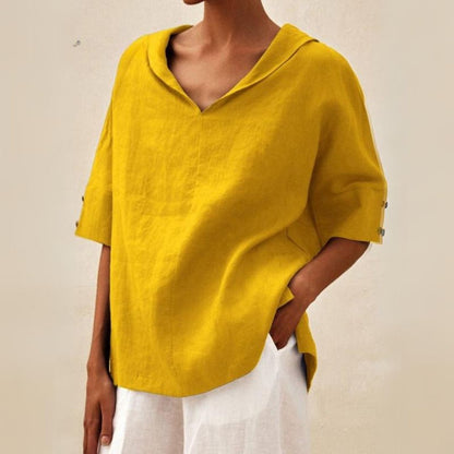 Camisa amplia con cuello en V