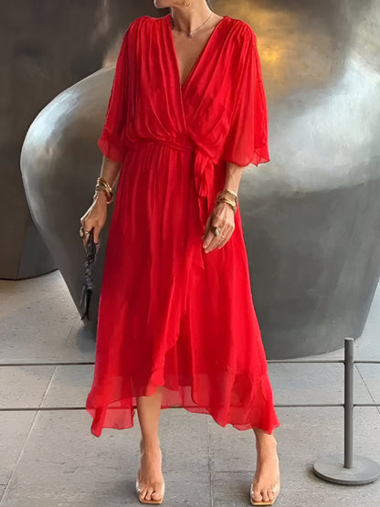 Vestido con escote en V