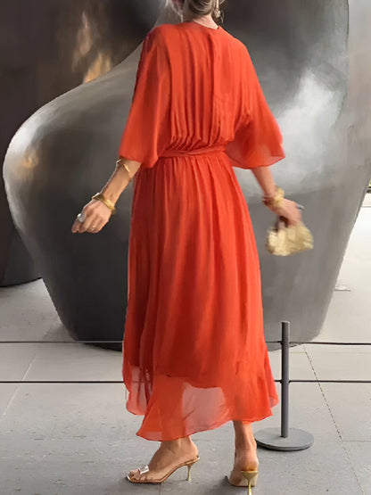 Vestido con escote en V