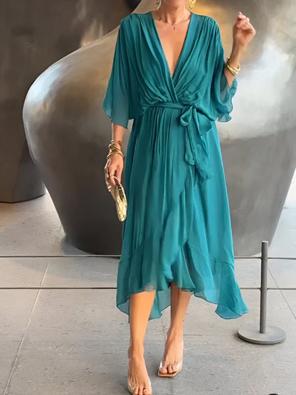 Vestido con escote en V